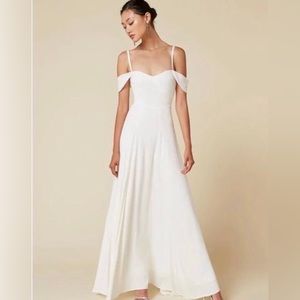 Reformation White Poppy Dress